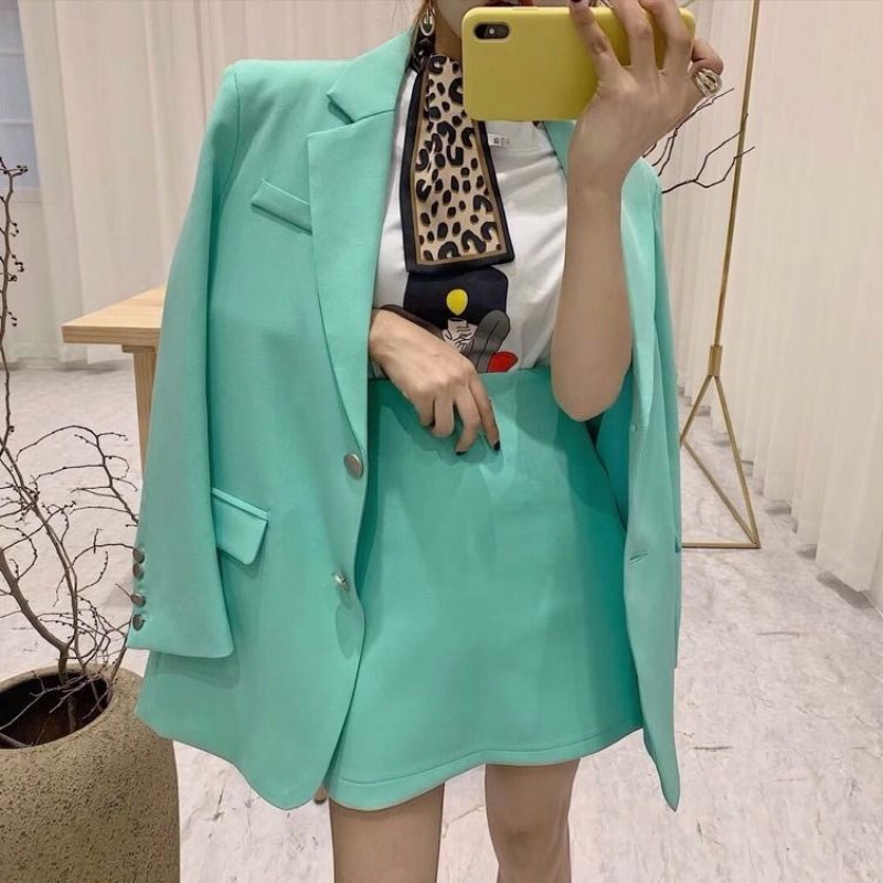 SET áo vest blazer công sở phối chân váy chữ A S-2XL EMMA WINTER E39