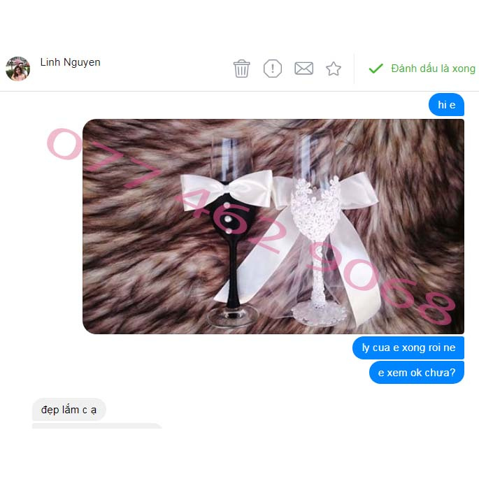 Ly rượu cô dâu chú rể ngày cưới
