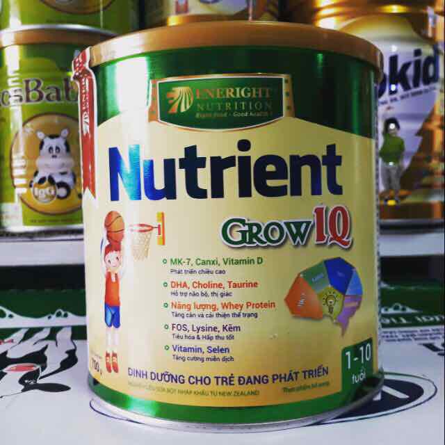 Sữa Bột Nutrient Grow IQ Hộp 700g Dinh dưỡng cho trẻ đang phát triển chiều cao trí não