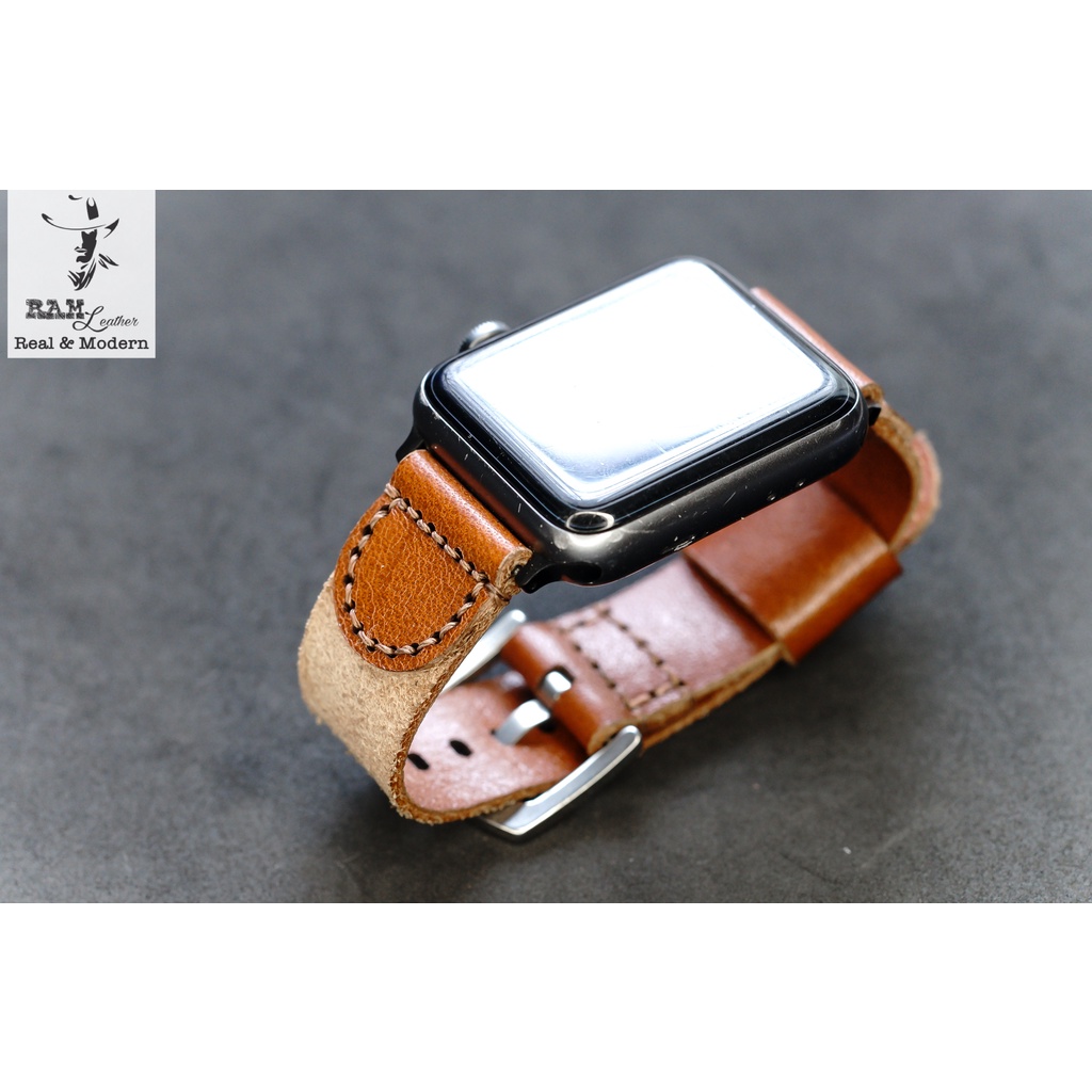 Dây Apple Watch , iWatch , iphone Watch da bò phong cách phi công RAM Leather pilot vachetta