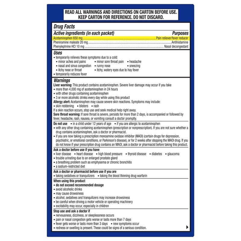 Theraflu Trà Giảm Cảm Lạnh, Cảm Cúm Và Đau Cổ Họng , Giảm Nghẹt Mũi , Sổ Mũi & Đau Đầu