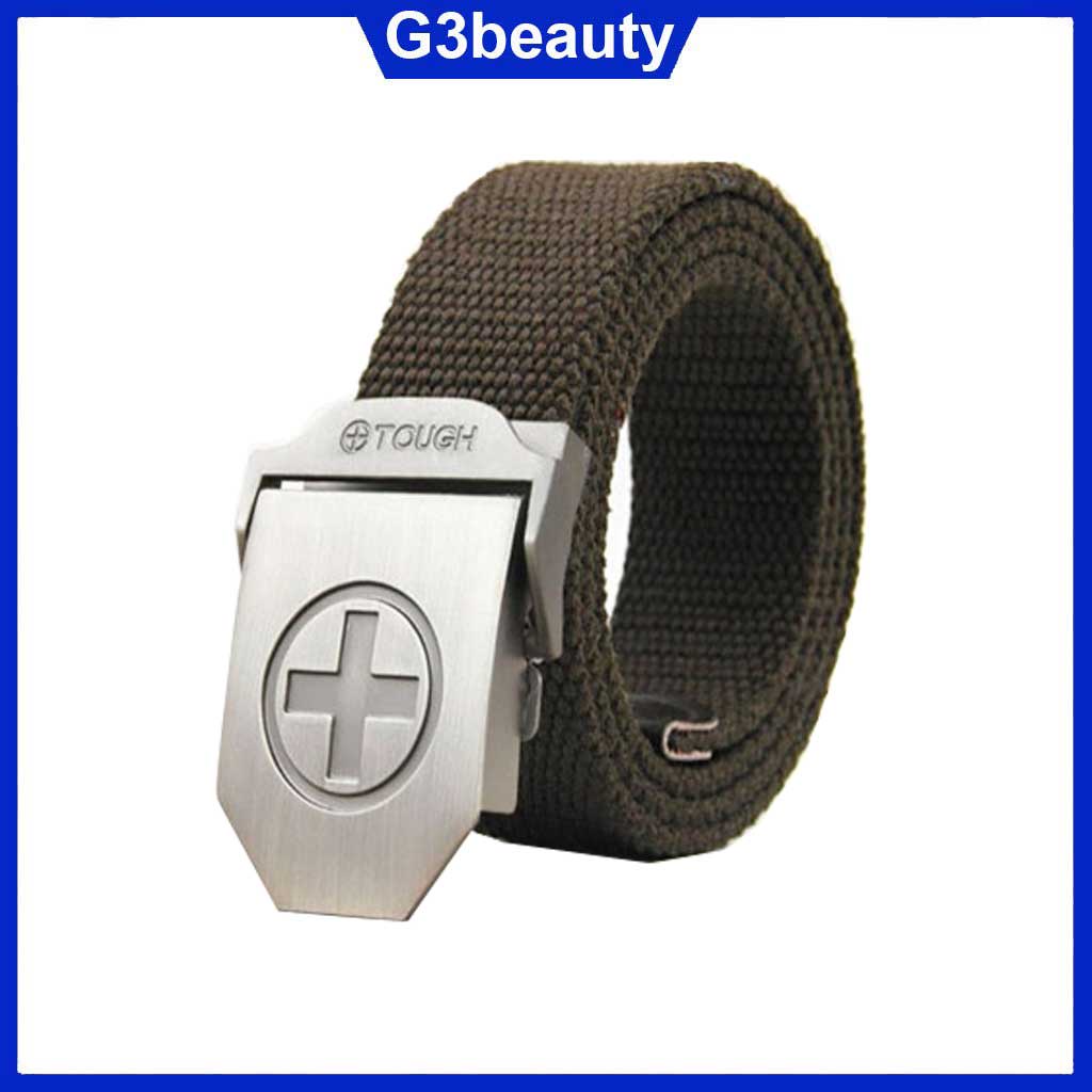 Thắt lưng nam vải dù mặt dấu cộng phong cách lính