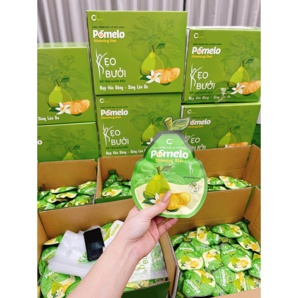 Kẹo Bưởi Giảm Cân 10viên/1túi ✨ Chính Hãng ✨ Kẹo Bưởi Giảm Cân Đẹp Dáng Sáng Da Pomelo - Tặng Kèm detox -