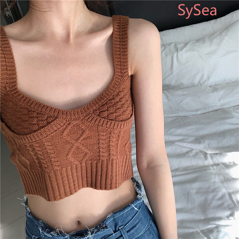 Áo Hai Dây Dệt Kim Thời Trang Mùa Hè Dành Cho Nữ