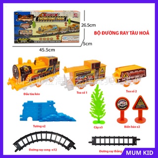 Bộ đồ chơi lắp ghép, lắp ráp đường ray xe lửa, ô tô, tàu hoả cho trẻ em, trẻ con, bé trai, gái 2 3 4 5 tuổi