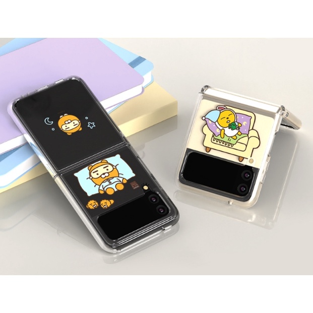 Ốp điện thoại mỏng trong suốt họa tiết Kakao Friends cho Samsung Galaxy Z Flip4 / Z Flip 4 5G