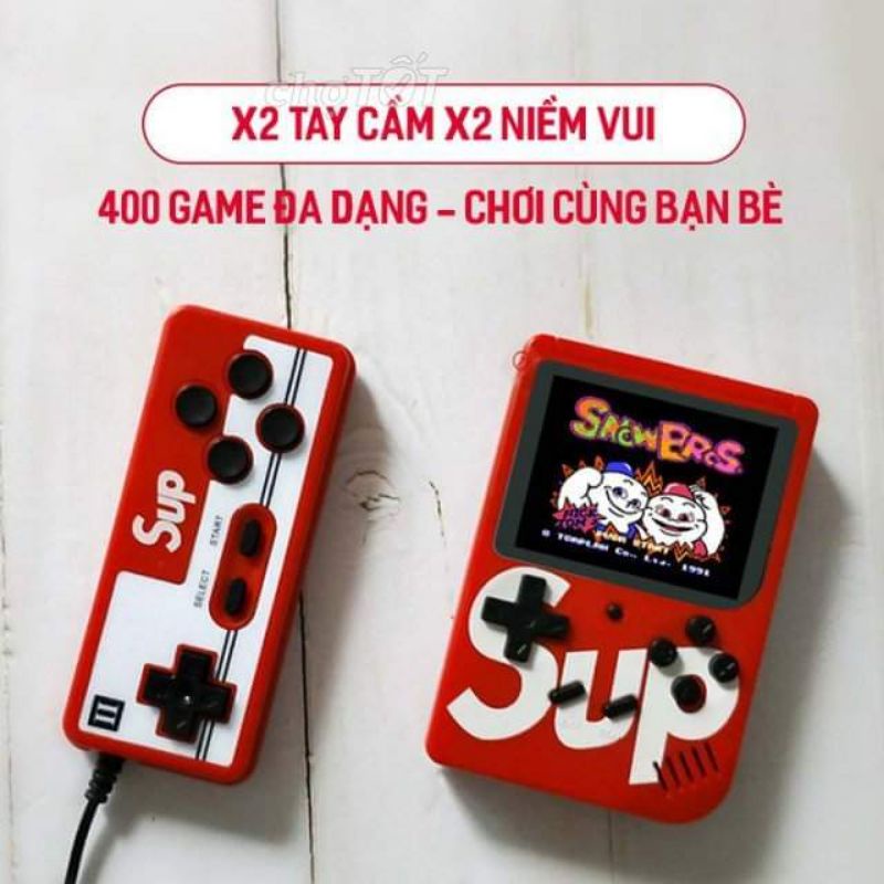 Máy Chơi Game Cầm Tay Sup 400 Trò Chơi Màn hình LCD 3 Inch - Kèm Tay Cầm Chơi Game 2 Ngư