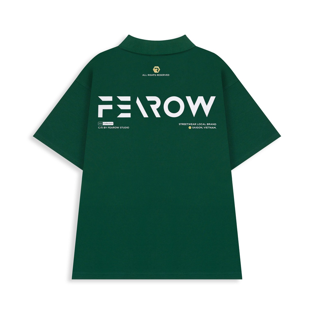 Áo polo nam nữ local brand unisex Fearow Signature / Màu Xanh Lá Đậm - FW703