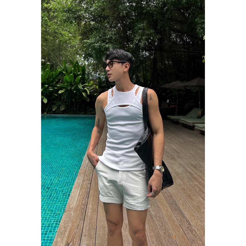 ÁO BA LỖ NAM HÀN QUỐC - LOUVIS LINES TANKTOP