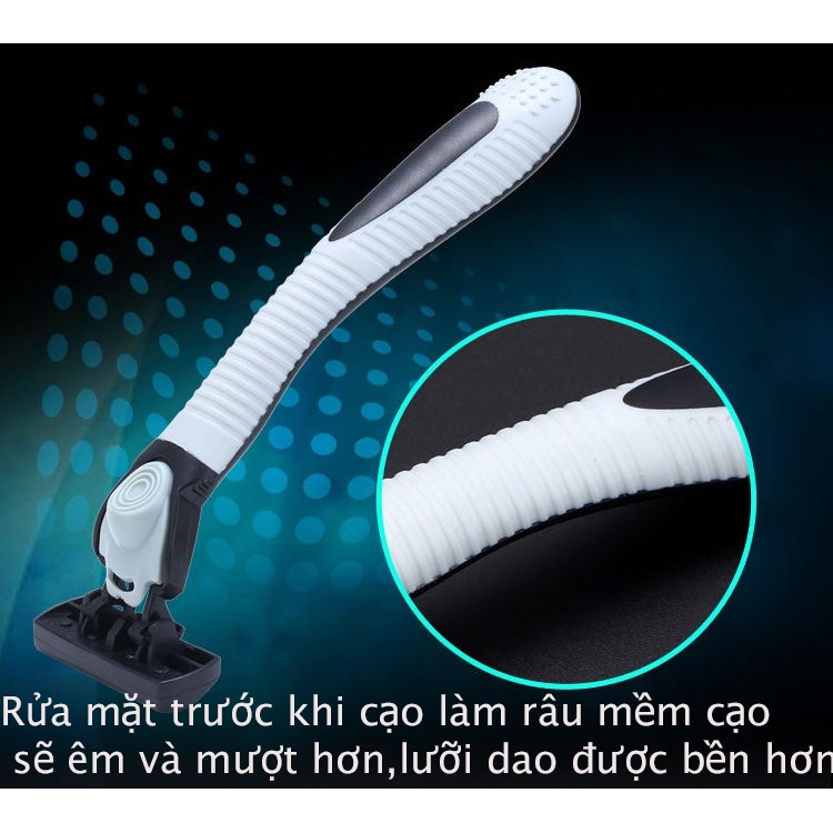 Dao cạo râu 6 lưỡi cạo êm sắc sạch sẽ(DÙNG ĐƯỢC RẤT NHIỀU LẦN)