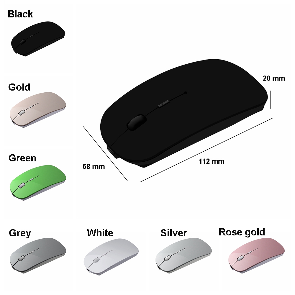 MYRON Super Slim Work Long Rechargeable Silent Button Ultra Thin Wireless Mouse