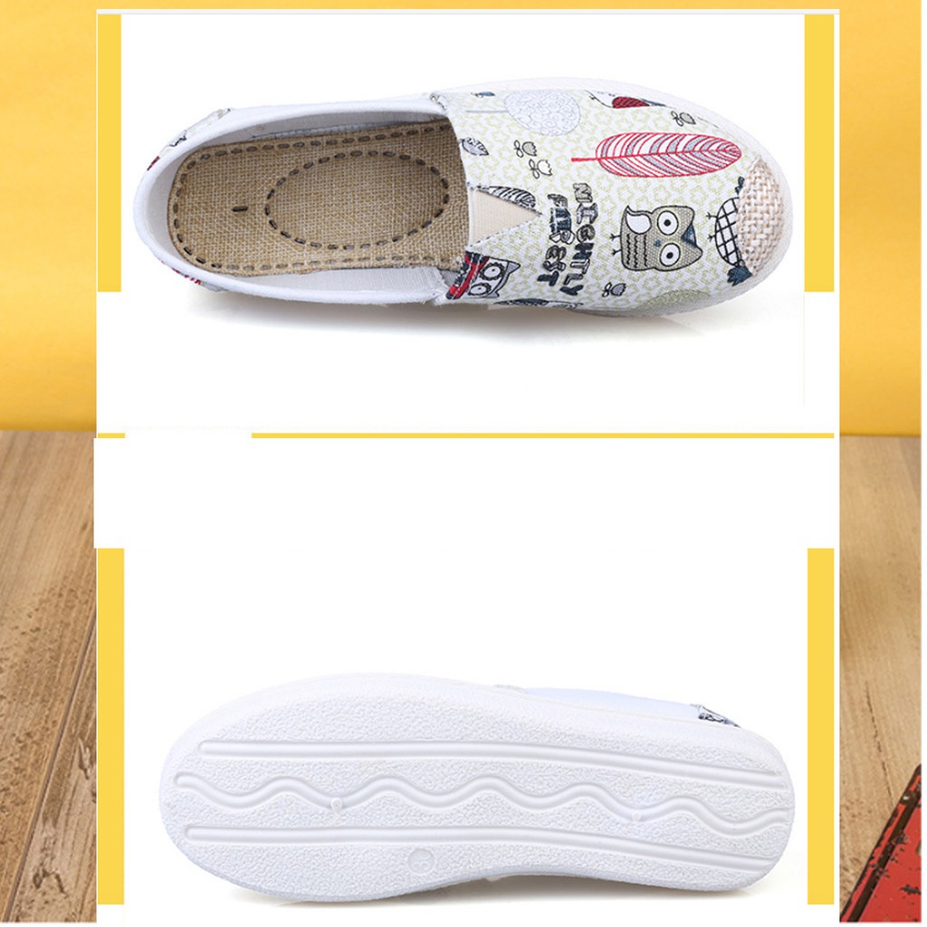 [XẢ HÀNG] Giày lười slip on nữ bọc cói vintage thời trang - G33