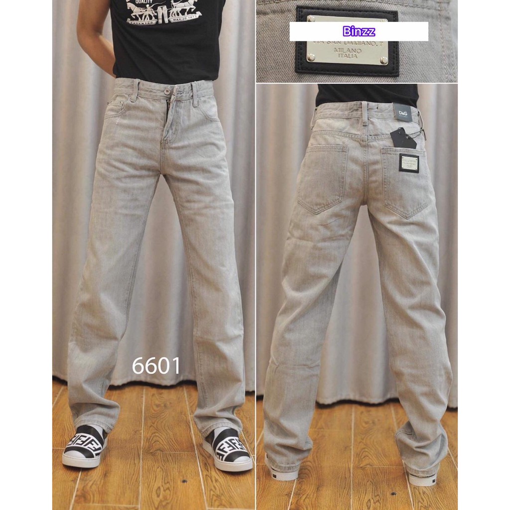 Quần bò xuông nam vải không co giãn