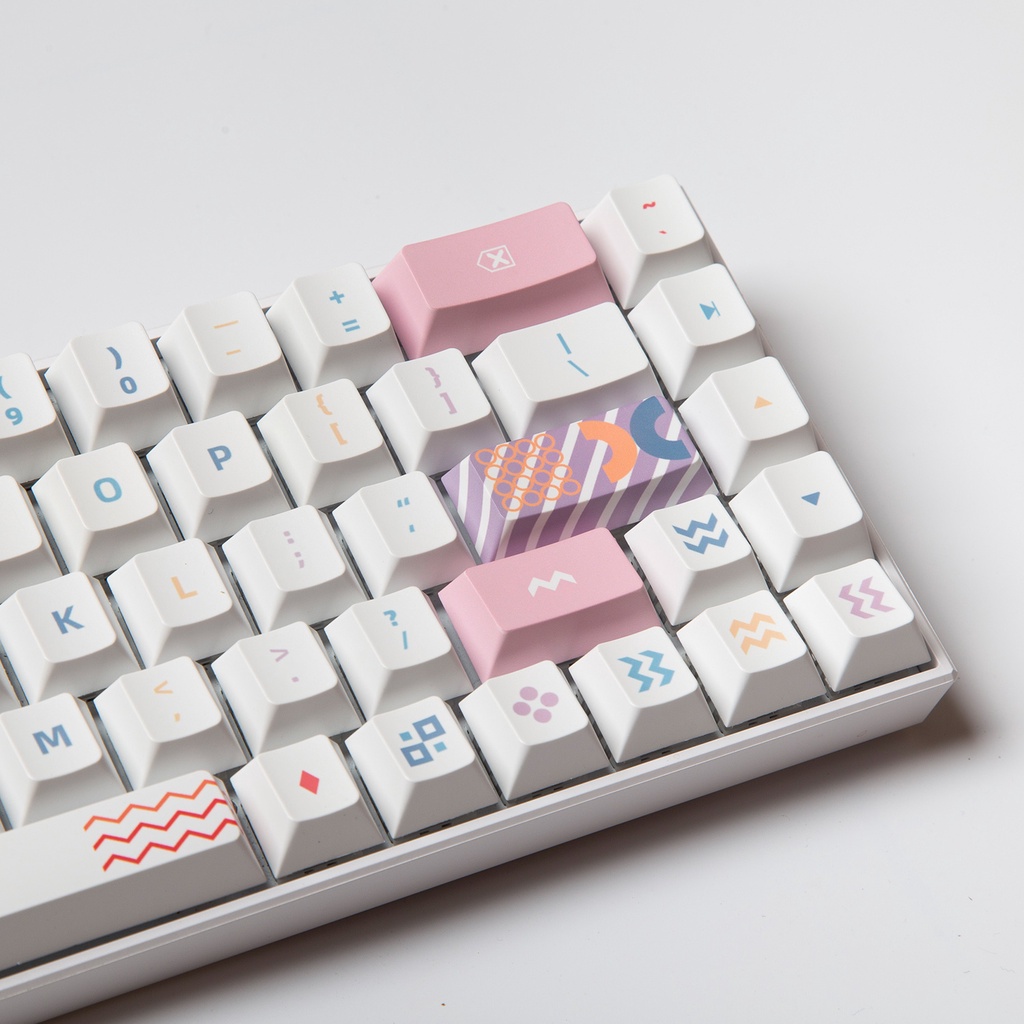 GMK Memphis keycaps, 126 phím keycaps Cherry Profile DYE-SUB Cá nhân hóa GMK Keycaps cho bàn phím cơ