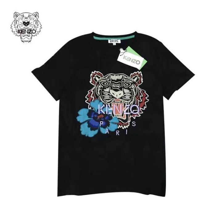 Áo Thun Cotton Tay Ngắn Dáng Rộng Thêu Họa Tiết Xinh Xắn Thời Trang Mùa Hè Cho Cặp Đôi