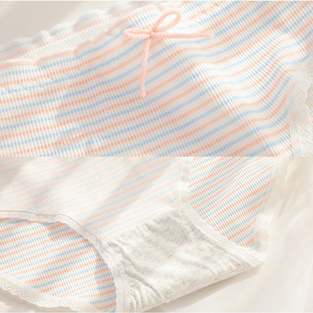 Quần lót nữ đẹp cotton cao cấp kháng khuẩn thấm hút mồ hôi mẫu sọc ngang siêu cute CT05 - Her Sleepwear