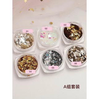 Combo 17k/bộ 6 lọ giấy nhún nail