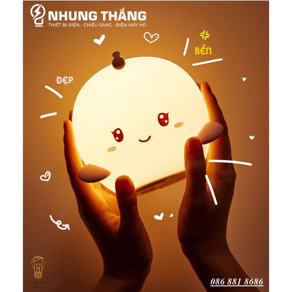 Đèn Ngủ Hình Cá Đèn Dầu Dễ Thương WH-A22 - Thay Đổi Màu Sắc Tùy Thích - Silicon Mềm Mại Siêu Bền-Pin Sạc Tích Điện