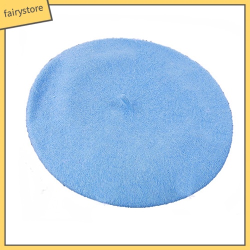 Mũ beret len nỉ màu trơn phong cách đơn giản thời trang dành cho nữ