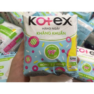 [CHE TÊN SẢN PHẨM][7k] Combo 8 gói Băng Vệ Sinh Kotex Hằng Ngày Hương Tự Nhiên Kháng Khuẩn 8 miếng