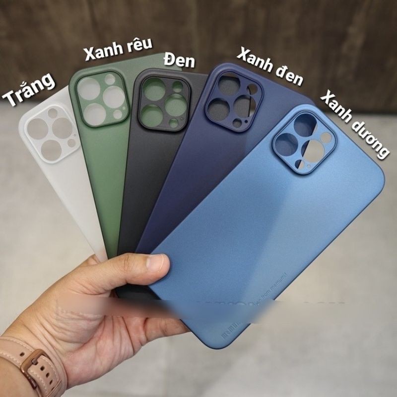 Ốp lưng Memumi lụa cho iPhone 13 pro max/13 pro/13/13 mini/12 Mini/ 12/ 12 Pro/ 12 Pro Max siêu mỏng 0.3mm
