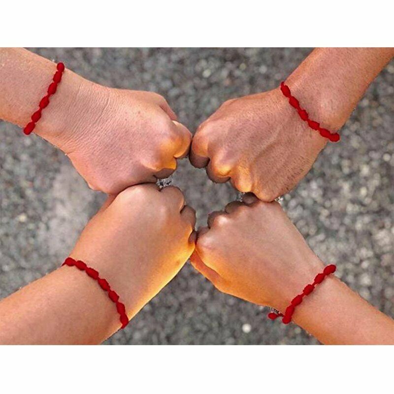 Bộ 2 Vòng Tay Dây Đỏ May Mắn 7 Nút Bảo Vệ Giá Rẻ Kabbalah