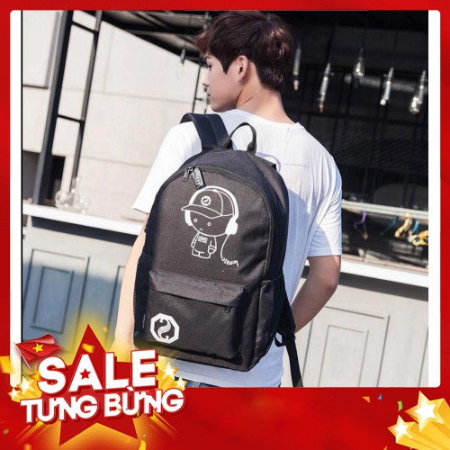Balo Nam Phát Sáng Có Sạc USB, Khóa Chống Chộm, Chống Nước Balo Đi Học Hot Trend 2019 - Hàng nhập khẩu
