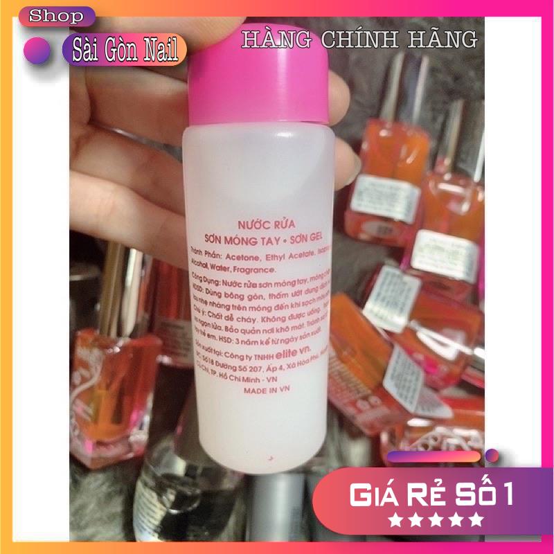 Nước rửa móng tay sơn thường và gel ELITE 60ml ( Chính hãng)
