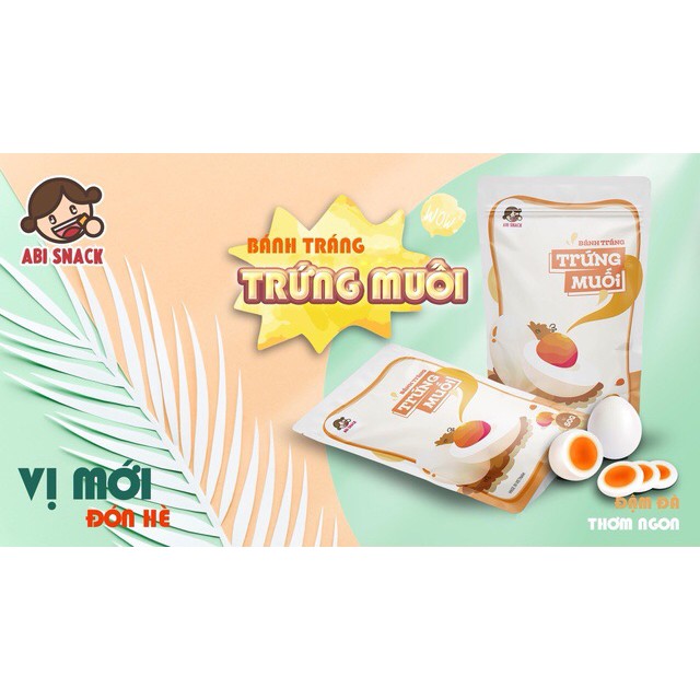 SALE SỐC-Bánh tráng trứng muối ABi 80g mua 3 bịch tặng 1 kẹp tóc thời trang