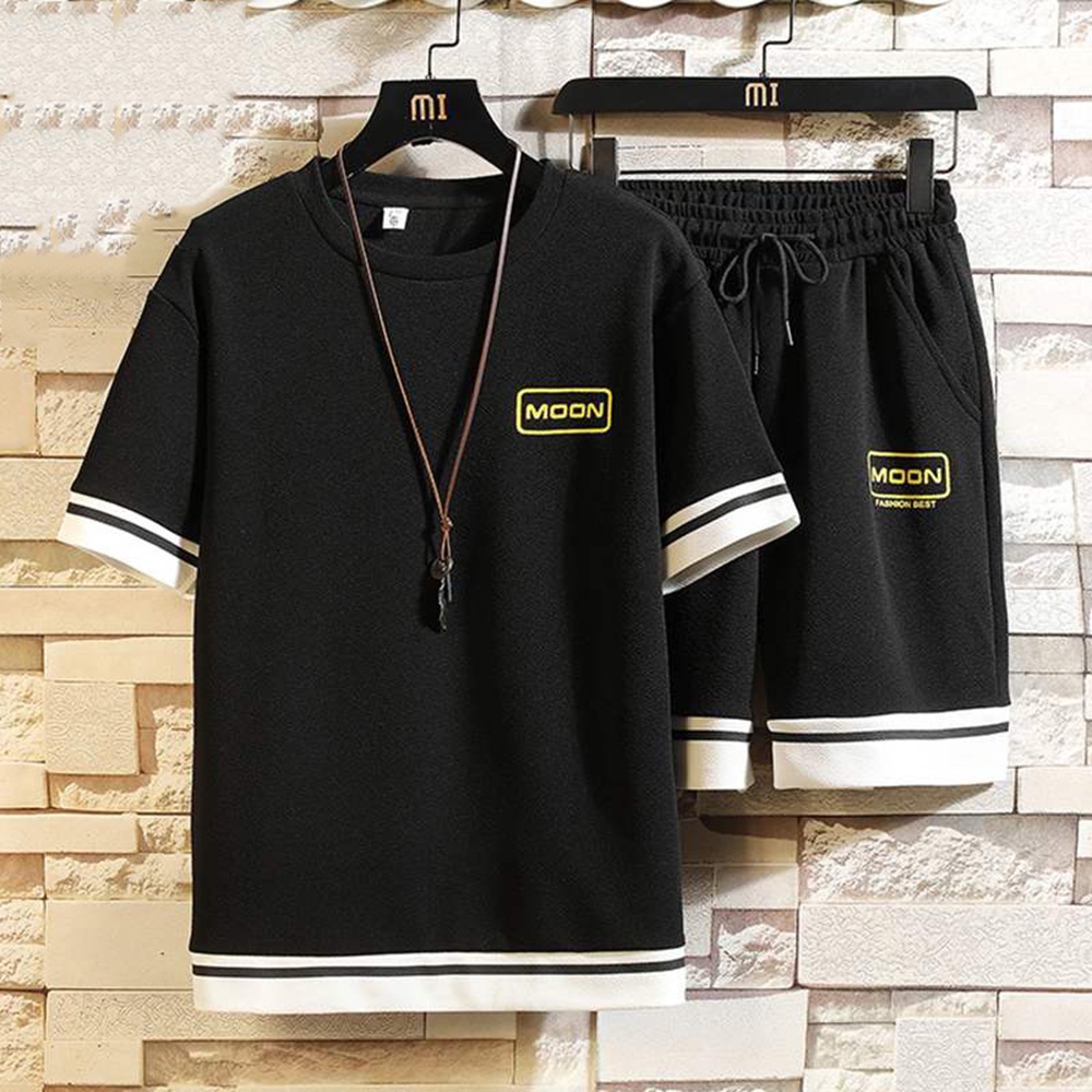 Bộ Quần Áo Cộc Tay Nam Mùa Hè "MOON" Style Hàn Quốc Trẻ Trung ZENKODLMEN - SET NAM 90000161C4