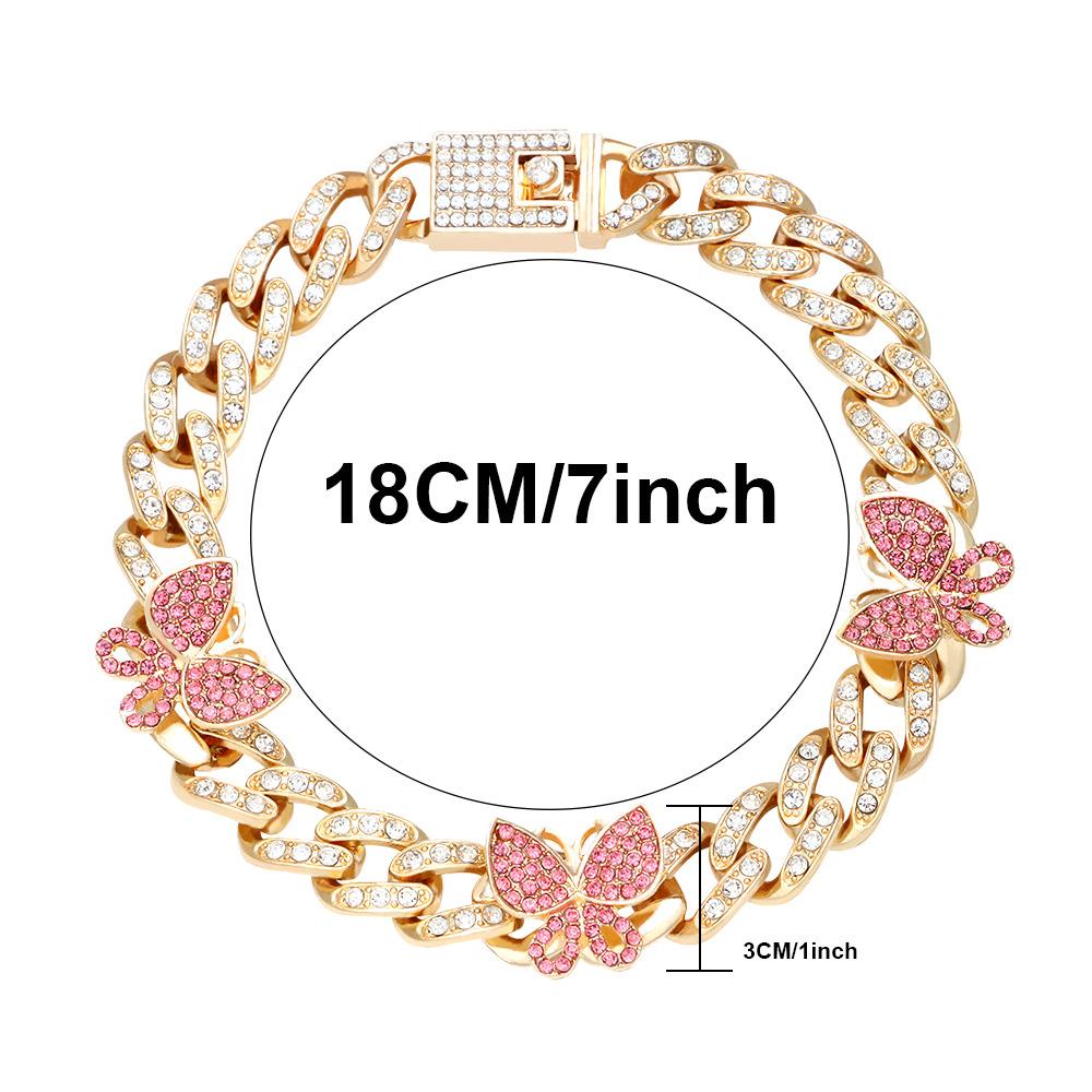 Lắc Chân Mạ Vàng 18K Đính Đá Hình Bướm Xinh Xắn Cho Nữ|Bông Tai Mạ Bạch Kim 18K Sang Trọng 18K