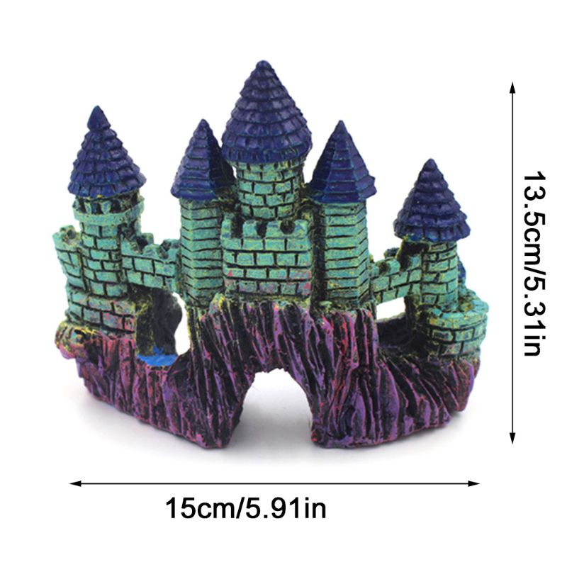 Hang Động Trang Trí Bể Cá Chủ Đề Lâu Đài