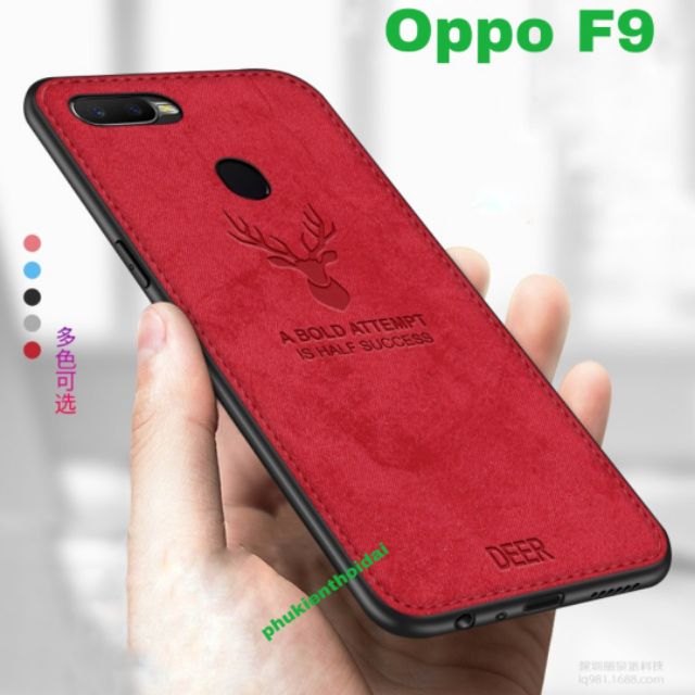 Ốp lưng Oppo F9 / Oppo Reno 2F Vải Deer hươu thời trang cao cấp chống sốc