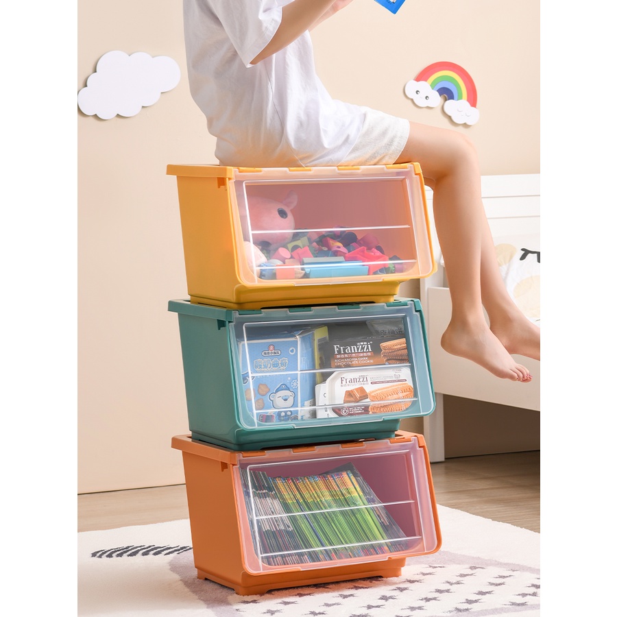 Hộp đựng đồ chơi trong suốt nắp lật tiện dụng