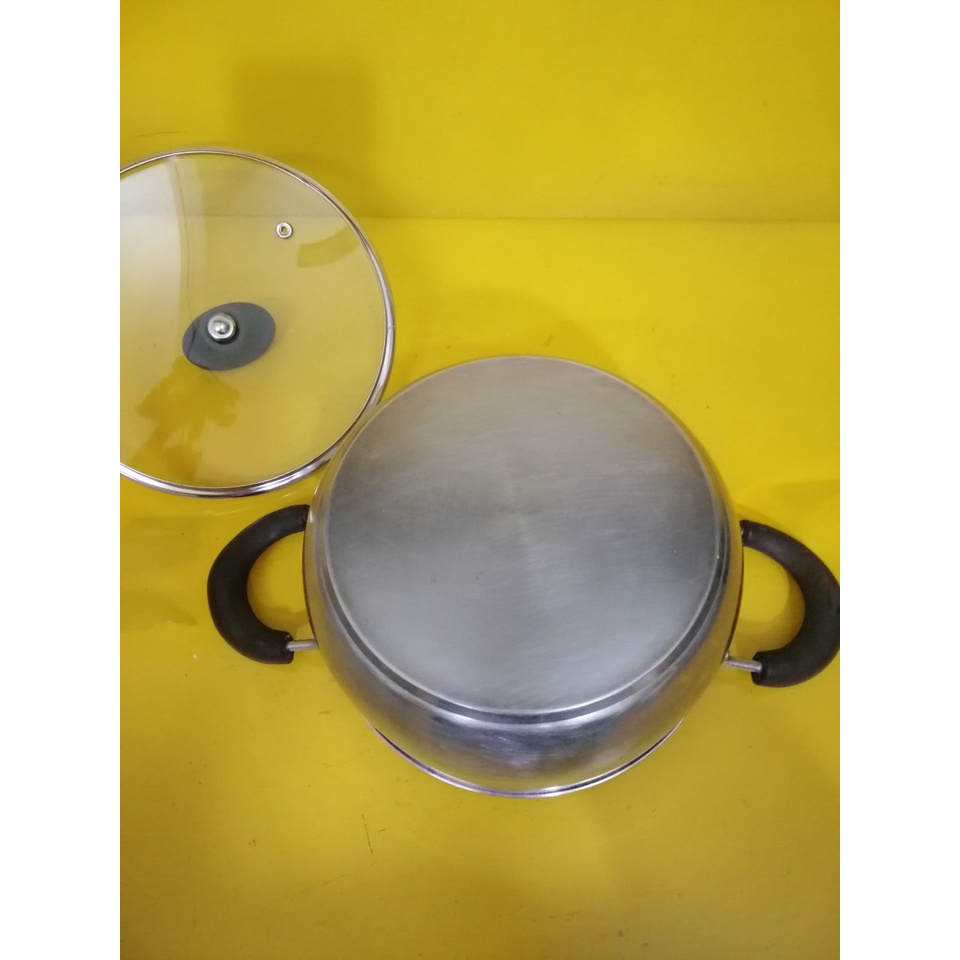 Nồi inox nội địa Nhật, size 20cm, cao 9cm (mã 552), Dùng được bếp từ