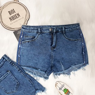 Quần Short Jeans Nữ Lưng Thun Kiểu Hàn Quốc - SJ03