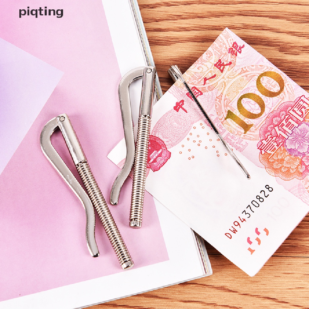 Piqt Kẹp Tiền Bằng Thép Không Gỉ (Màu Bạc)