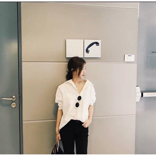 Sơ mi oversize 2 túi với form đẹp