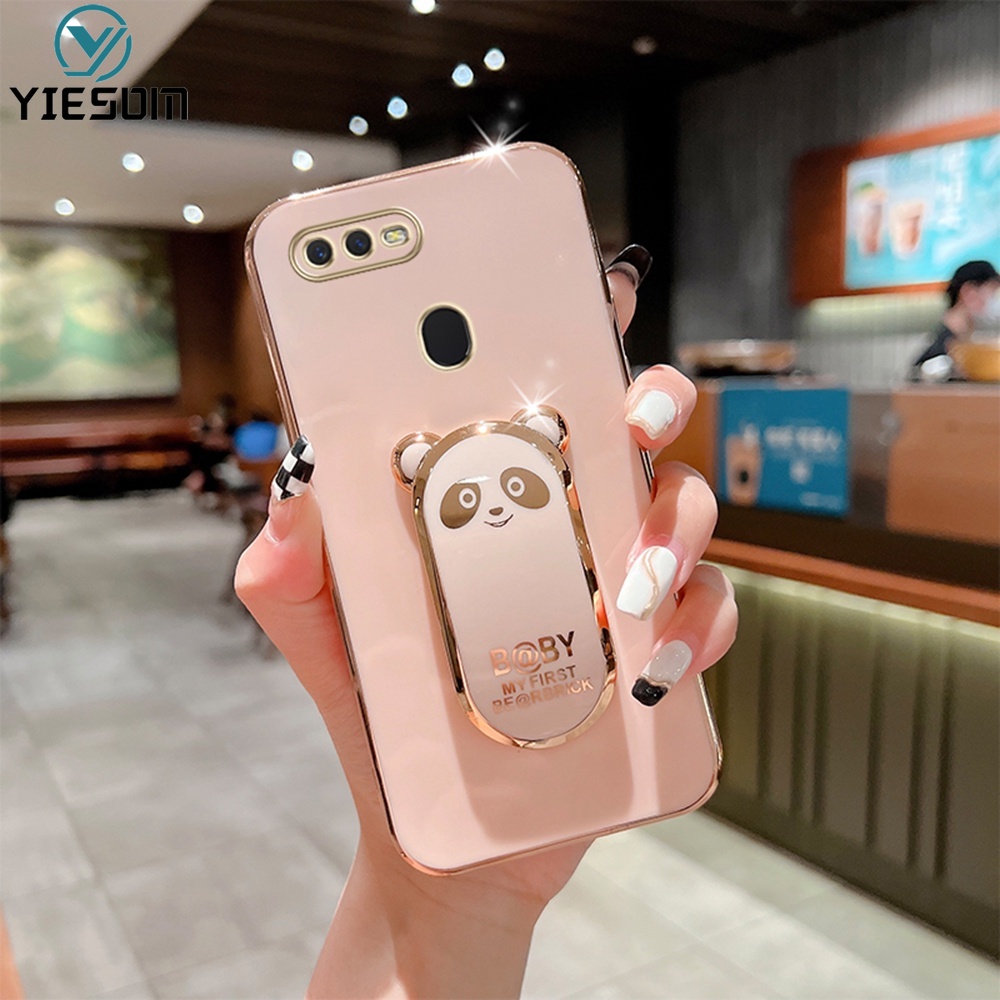 Ốp Điện Thoại Silicon Mềm Có Giá Đỡ Hình Gấu Cho Oppo A12 A5S A3S A7 A11K A1K A83 A59 A57 4G 2022 A37 F1S Realme C1 C2