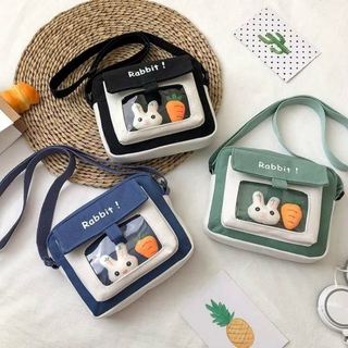 Túi đeo chéo vải canvas thời trang Hàn Quốc xinh xắn cho nữ