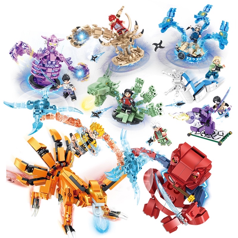 Nhân Vật Lego Naruto Kèm Skill Hoặc Vĩ Thú (Naruto,Hashirama,Tobirama,Sasuke,…)