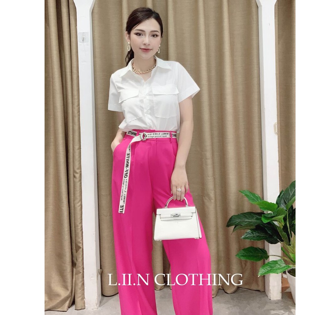 Quần nữ dáng suông cap cao Liin clothing đủ size, màu đen thanh lịch, hiện đại Q3198 | BigBuy360 - bigbuy360.vn