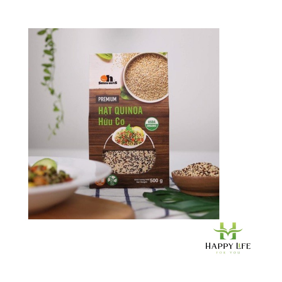 Hạt Quinoa, diêm mạch mix hữu cơ hộp 600g, nhập khẩu Peru - Happy Life for You