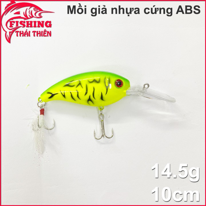 Mồi giả câu cá lóc chẽm tráp mú trôi loại cứng nhựa abs (10cm/14.5g)