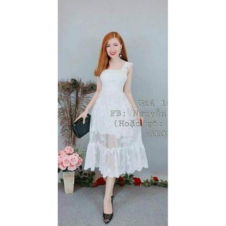 Đầm maxi ren