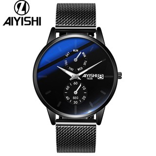 Đồng Hồ Nam AIYISHI 1638 Có Dây Thép Không Gỉ Đơn Giản Thời Trang