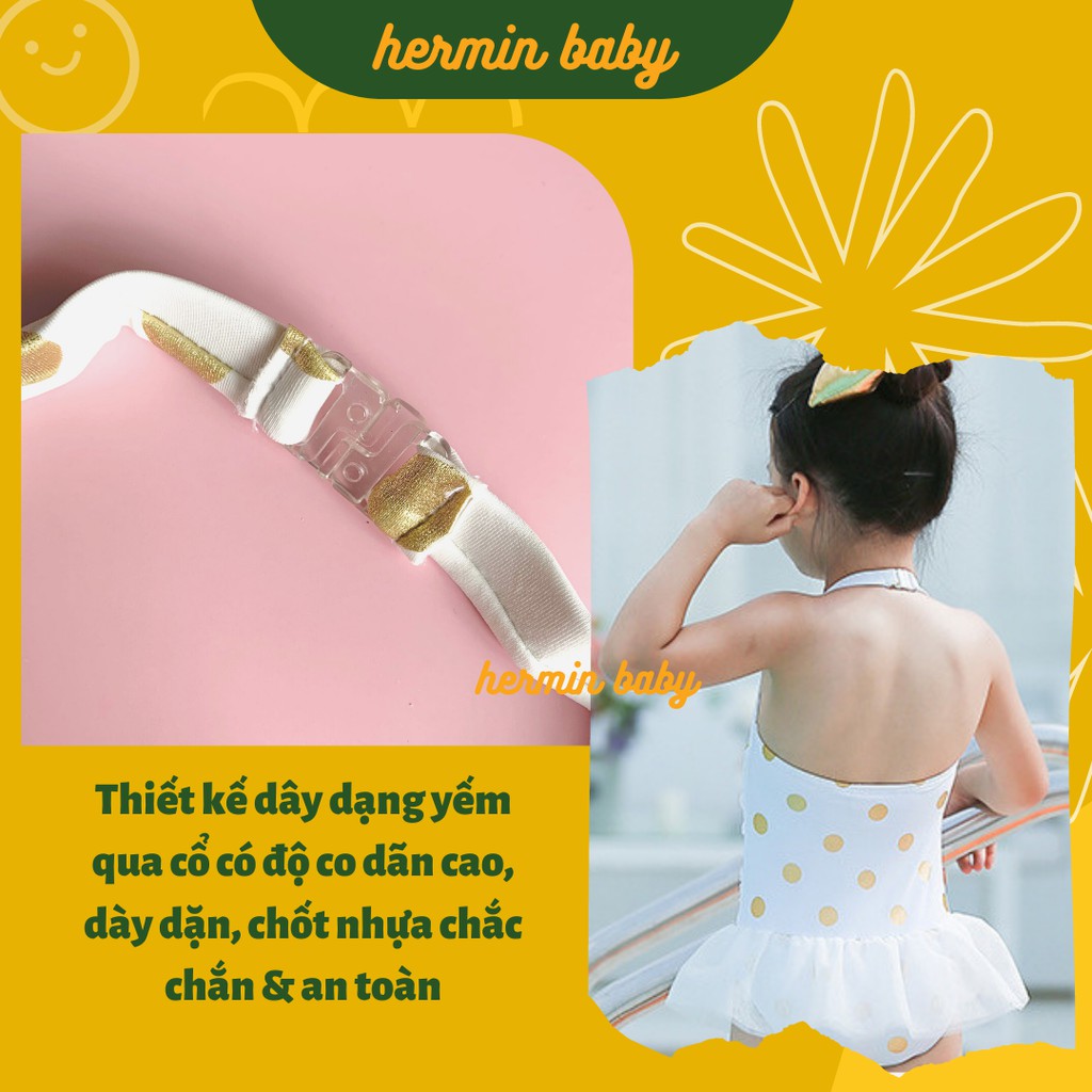 Bikini - Đồ bơi bé gái kiểu dáng liền thân phong cách công chúa cho bé 1- 6 tuổi