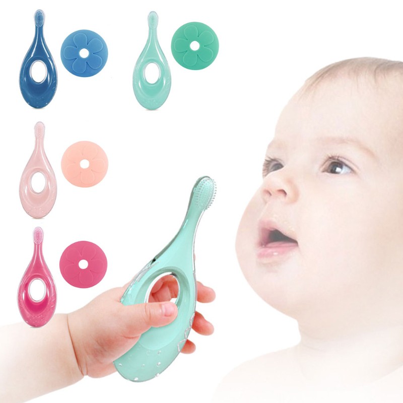 FL 1pc Kids Soft Silicone Training Toothbrush Newborn Baby Children Dental Oral Care Tooth Brush Tool  Kids Teething Teether