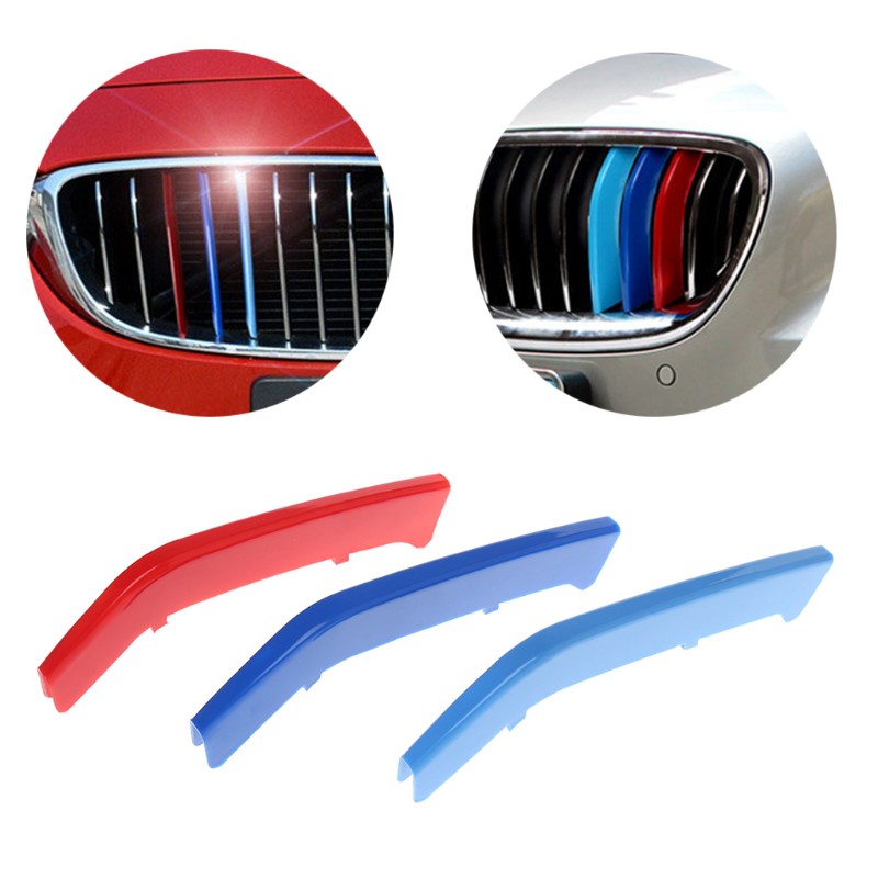 Bộ 8 viền trang trí lưới tản nhiệt trước họa tiết 3D dành cho xe hơi BMW 3 Series