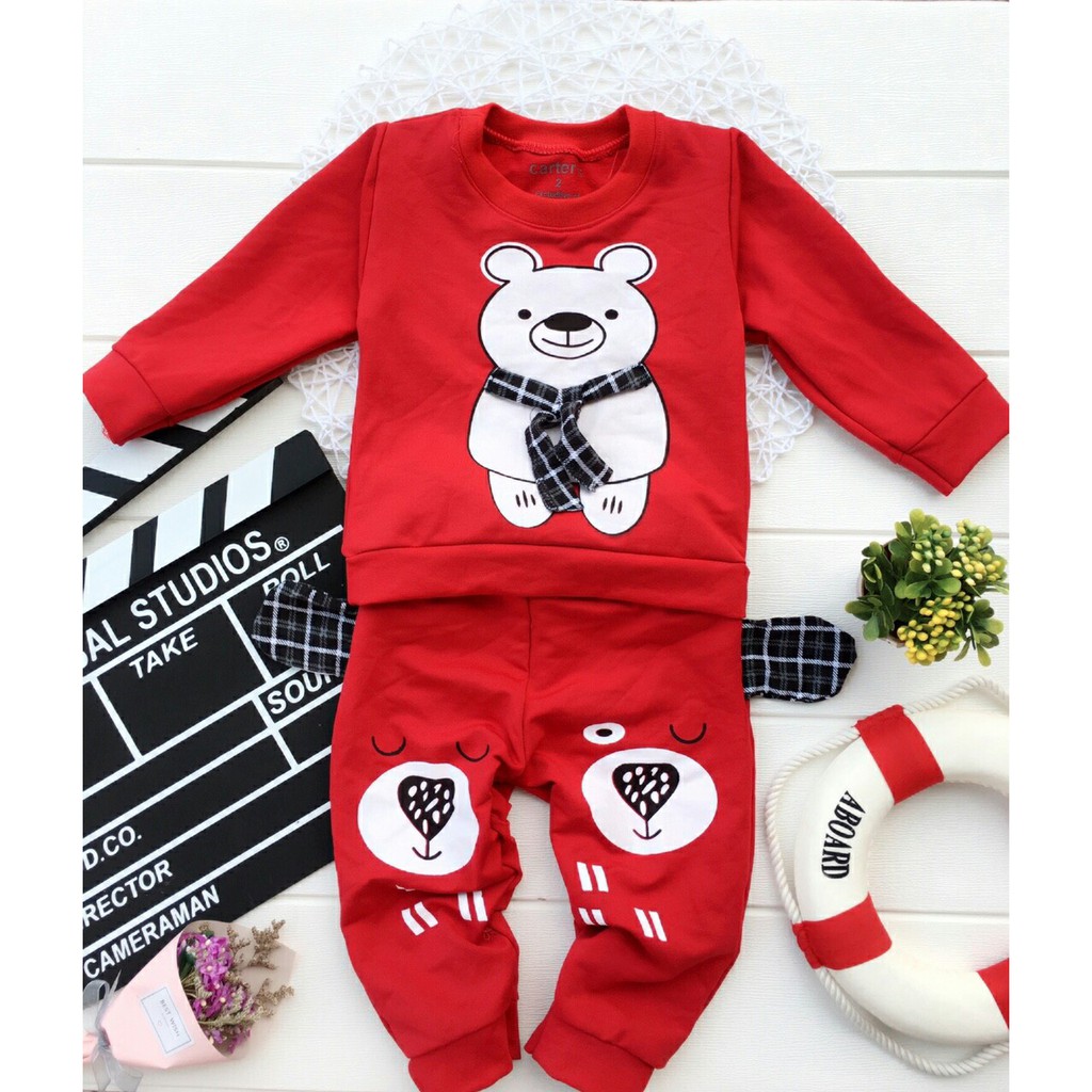 COMBO 2 BỘ GẤU CHO BÉ TRAI/GÁI SIZE 6-16KG (MIỄN PHÍ TRẢ LẠI TRONG 7 NGÀY)